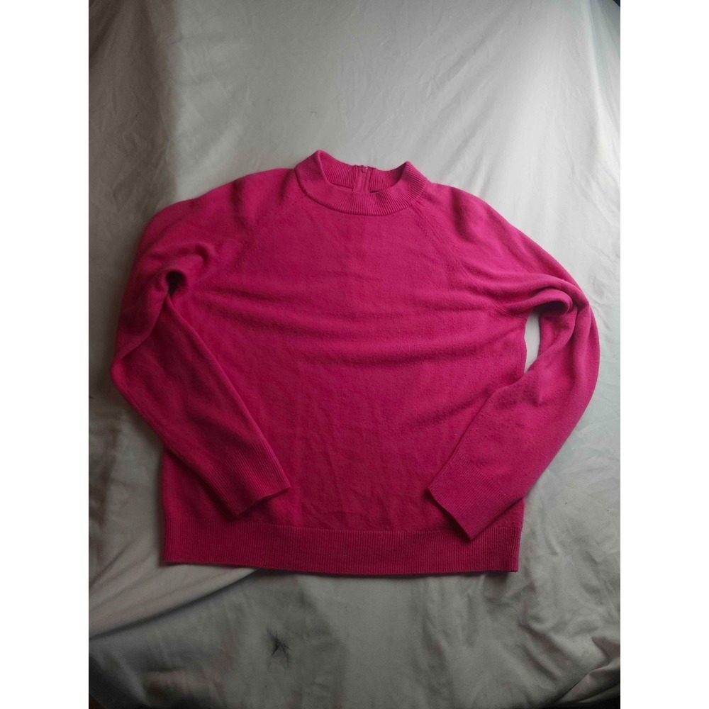 Designers Originals Mock Neck Sweater Womens Large Pink Knit Pullover Luxelon‎